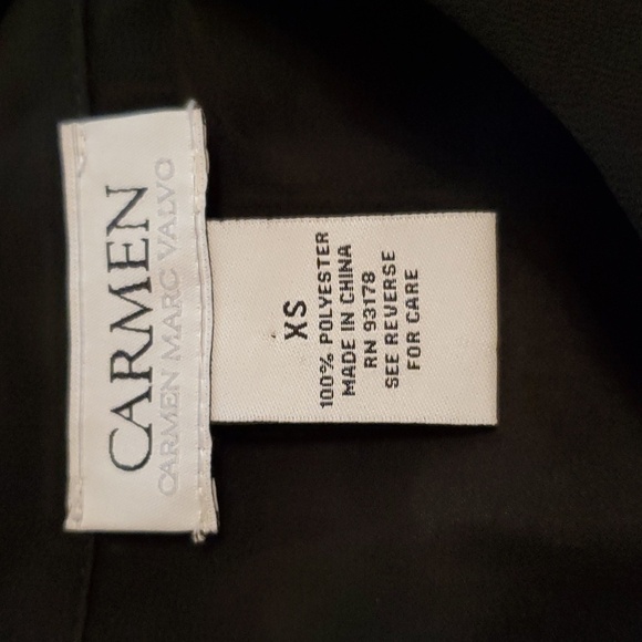 Carmen Marc Valvo Women's Sheer Sleeveless Button Down Top Size XS - Picture 7 of 7